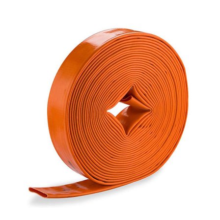20m X 25mm Diameter Slang för Platt Utmatning Kompatibel Med Dränkbar Vattenpump Pvc Förstärkt Med Polyester