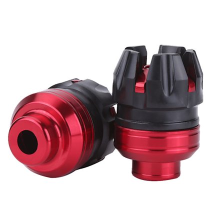 1 par aluminium CNC motorsykkel scooter forgaffel ramme sliders kollisjonsbeskyttelse rød