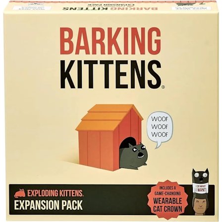 Barking Kittens Utvidelsessett - Enkle Familievennlige Selskapsspill - Kortspill for Voksne, Tenåringer & - 20 Kort Tillegg