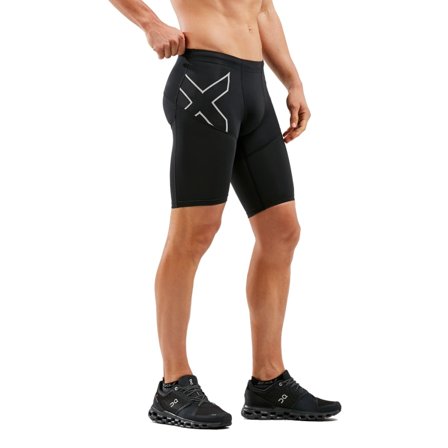 2XU Men's Run Dash Compression Shorts Men workout shorts Black XL