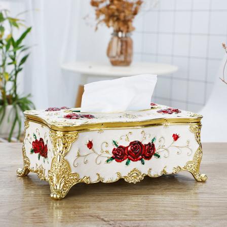 Pehmopaperipidike Eurooppalaistyylinen ylellinen cover Kansi Vintage muovinen pehmopaperipidike valkoinen