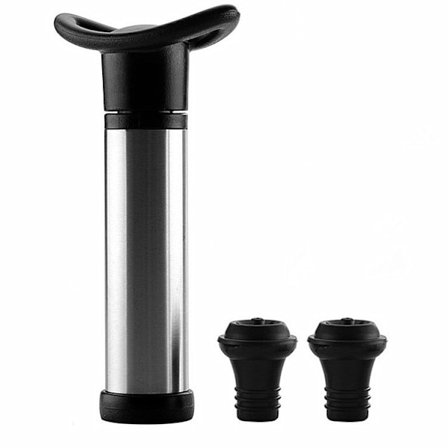 Vakuumpumpe for vin i rustfritt stål, vinstopp og oppbevaringssett