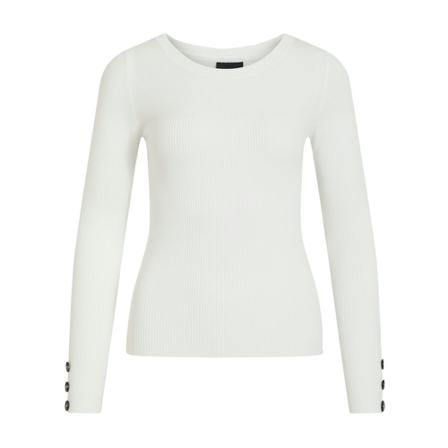 Object, Knit Pullover Wit, Dames, Maat:L