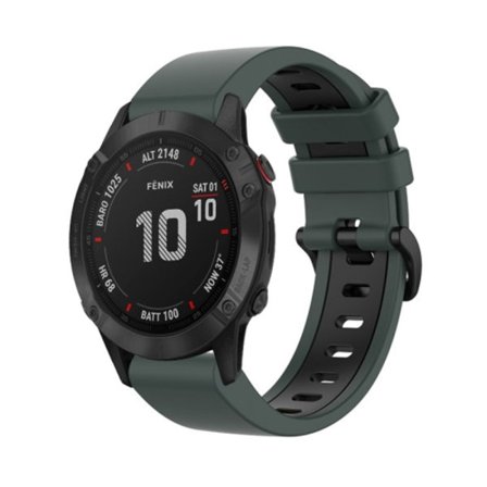 För Garmin Fenix ​​6 Pro 22 mm silikon watch i två färger