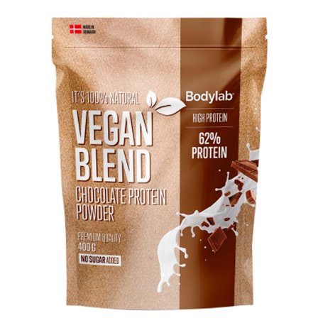Bodylab Vegan Protein Blend Chocolate 400 g, Sport & Velvære, Protein & Energi, Proteinpulver