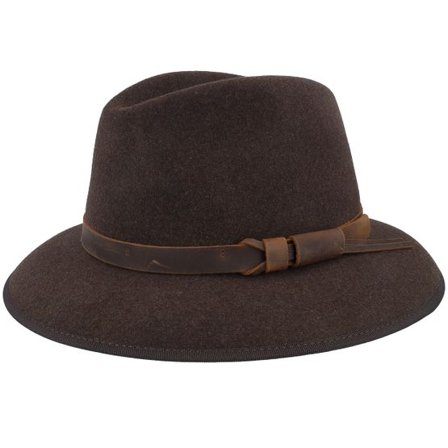 MJM Hats - Brun earflap Hatt - Marco El Wool W.p/Crushable Brown Mell Traveler @ Hatstore