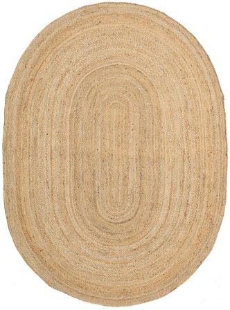 Alfombra Para Interiores/Exteriores Lisa Frida Oval Beige Pequeño