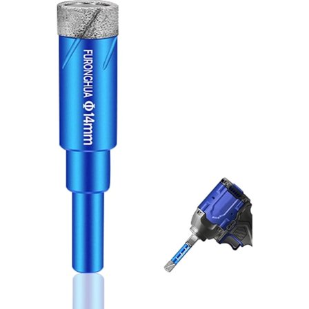 14mm Flisborr Diamantborr for Glassfliser, Keramikk, Marmor, Porselen Fungerer med Alle Elektriske Bor og Sliper