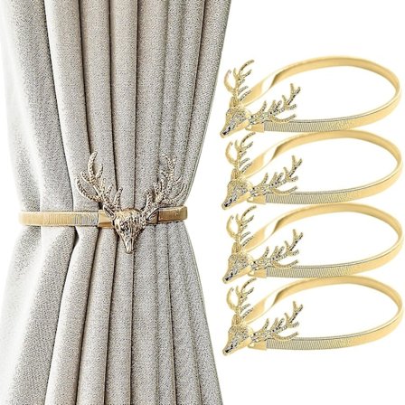 4 stk. Magnetiske Gardinholdere, Kreative Hjorte Magnetiske Gardinholdere