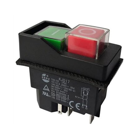 KJD17 220V 5-benet elektromagnetisk trykknapkontakt til haveredskaber