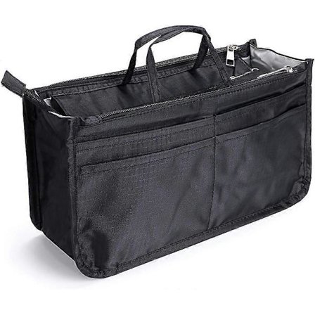 Trykt Indsats Håndtaske Pung Organizer (Sort) (LGL)