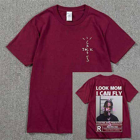 HOT Cactus Jack T-shirt 2022 ommar Män Kvinnor E MAMMA I CAN FLY T-shirt ATROWORLD Hip Hop Kortärmade Tshirts