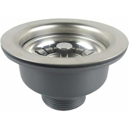 Diskställ utan överlopp, rostfri korg ø 110 mm (1 ½ tum), rostfritt stål + ABS, avlopp + korg