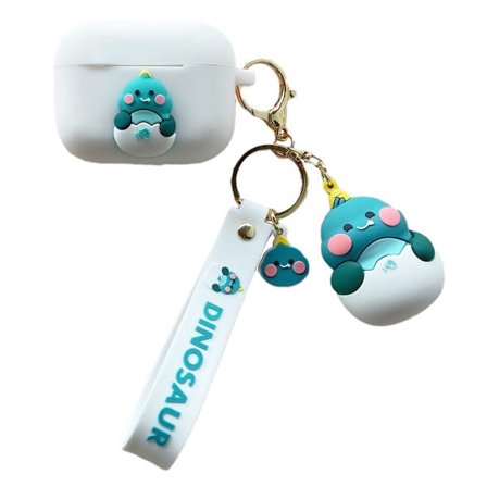 AirPods Pro söpö dinosaurus hahmo suojakotelo - Valkoinen