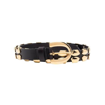 Alberta Ferretti, A300151850555 Leather Belt Zwart, Dames, Maat:M