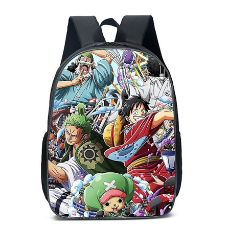 Anime One Piece Drenge Piger Udendørs Rejse Rygsæk Skole Taske Daypack Skuldertasker Børn Rygsæk(H)