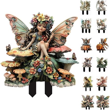 Boheme Fe Blomsterpotte Dekoration, 2D Fe Have Plantekasse Tilbehør, Fe Have Figurer til Potteplanter og Haveplæneindretning