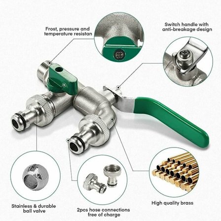 Dobbel Uttak Hagekran, Messing Utekran, Premium Hage