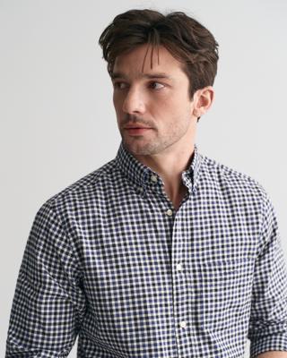 GANT - Gingham twill skjorte i regular fit - Herre - L