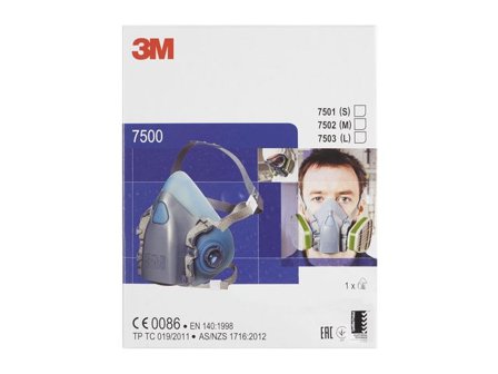 3M Halvmask 7502 Medium - Lyreco - Skyddsutrustning > Andningsskydd > Halvmasker med filter