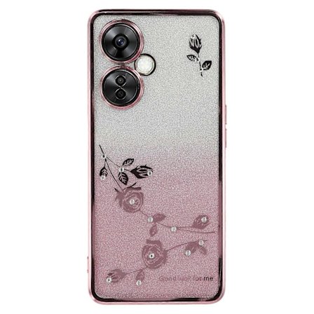 KADEM Suojakotelo OnePlus Nord CE 3 Lite 5G/Nord N30 5G/Oppo K11x 5G -puhelimelle, kukkakoristeella