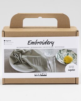 Hobbysett Broderi Serviett - Creativ Company