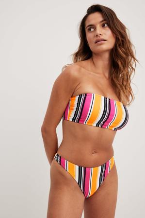 Handpicked x NA-KD Bikinitrosor med hög midja - Influencer Collections - Stripe - Small