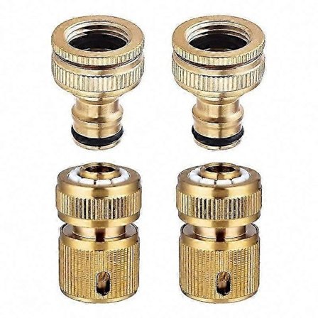 4-delars snabbkopplingsset för trädgårdsslang för kran och rör