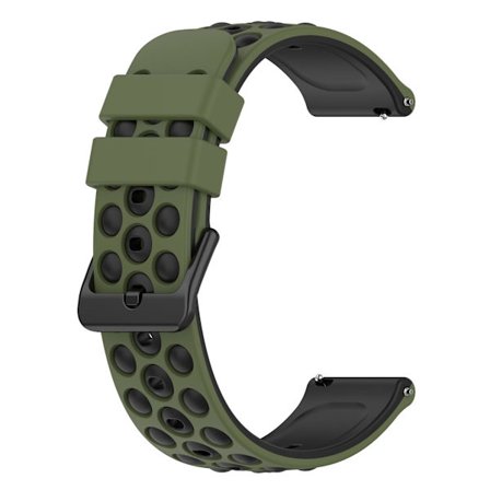 För Garmin Venu 2 Plus/Venu Sq 2 Universal 20mm Mjuk Silikon Klockarmband Stort Hål Design Dubbel Färg Klockarmband