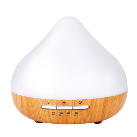 Aroma diffuser med LED och timer - Vit/trä