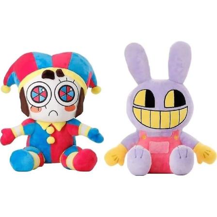 Pomni og Jax Plus Digital Circus Plys - Sæt med 2 Fyldte Dukker, Sød og Blød Legetøj til Børn og Voksne. Perfekt Fødselsdagsgave. (FMY) B 2pcs