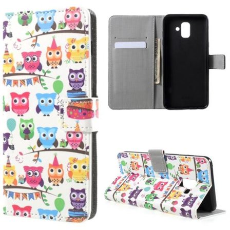 Plånboksfodral Samsung Galaxy A6 (2018) - Ugglor På Kalas