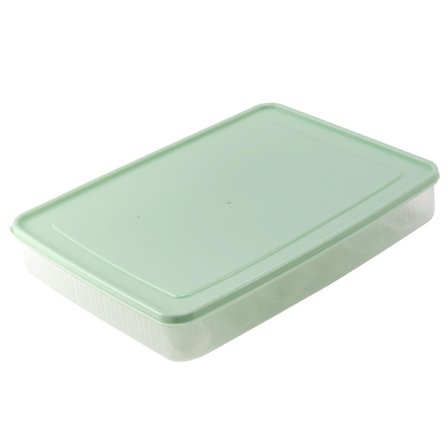 Muovista valmistettu munakotelo keittiöön, 24 lokeroa, pinotavat pakastinjärjestäjät, munakotelo, vihreä