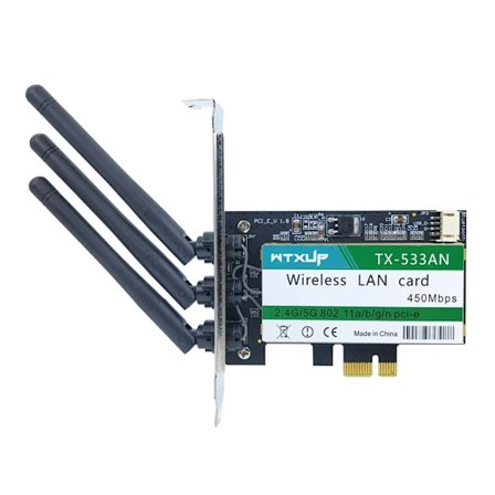 Dual Band 450Mbps PCI-e Trådlöst Wifi Adapter TX-533AN 633ANHMW 6300AGN för 6300 802.11N Nätverkskort med Antenn