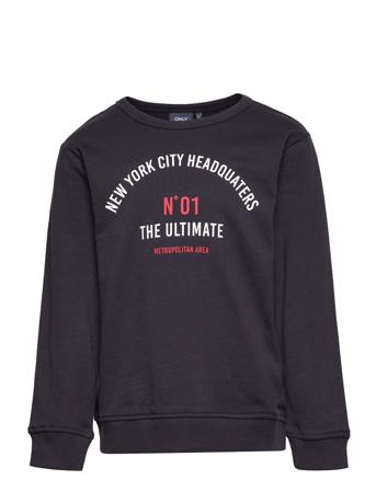 Kobdave L/S O-Neck Swt Black Kids Only