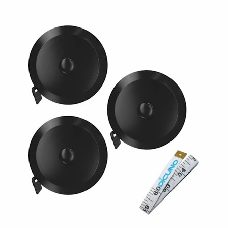 1,5 m 60 tommer Rundt Målebånd Indtrækkeligt Målebånd Kropsmålebånd med Blødt Bånd, 3-pak