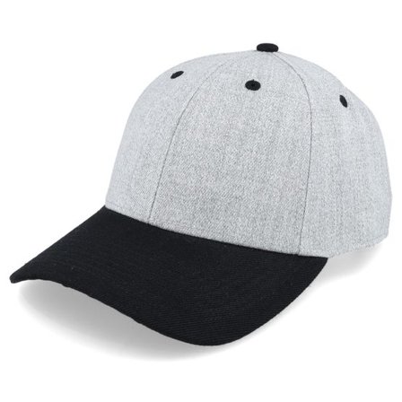 Equip - Grå adjustable Keps - Blank Heather Grey/Black Adjustable @ Hatstore