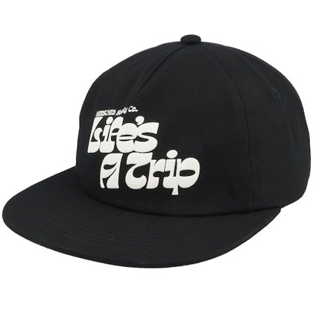 Herschel - Noir snapback Casquette - Scout Life's A Trip Cap Black /Blanc De Blanc Snapback @ Hatstore