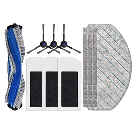 10 st Ersättningsdelar för Debot N20 / N20 Plus / N20 Dammsugare Dammsugarborste Filter Moppduk