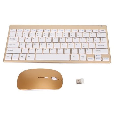 HURRISE Smart Wired Keyboard Mouse Kit Wired Keyboard Mouse Kit, Silent Button Datortangentbord Silver Guld