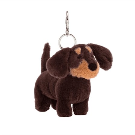 Jellycat Gosedyr, Jellycat Nøglering, 10 cm Hund Jellycats Plys Nøglering Vedhæng, Hund Blød Kuddlegetøj-FQ-