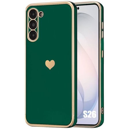 Coque Cœur - BOOLING - til Samsung Galaxy S26 - Silikone Antichoc Slim - Mørkegrøn