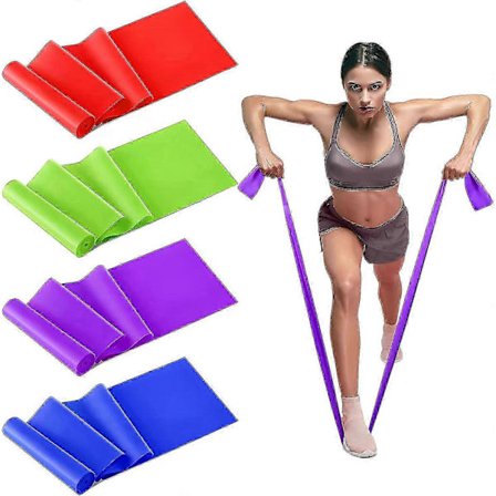 Theraband Treningsstrikker Sett med 4 Motstandsnivåer Ideell for Yoga Pilates og Styrketrening