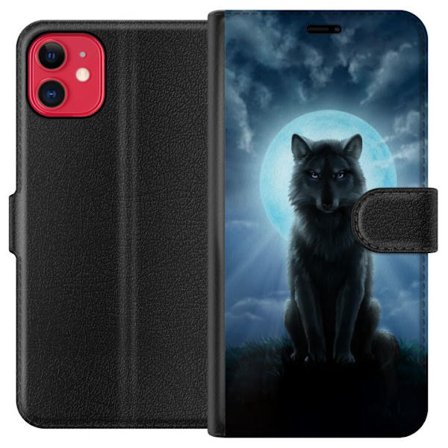 Kompatibelt Plånboksfodral till Apple Apple iPhone 11 Wolf in the Dark