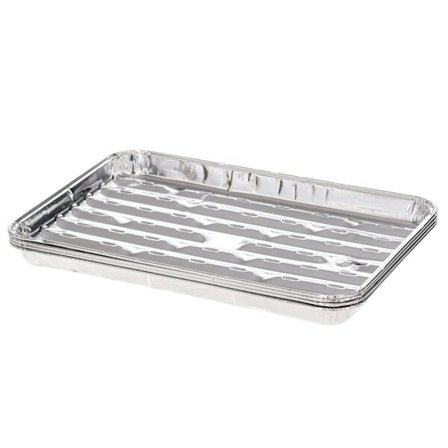 Foliebrett til grill, 34 x 23 x 3 cm, 4-pakning