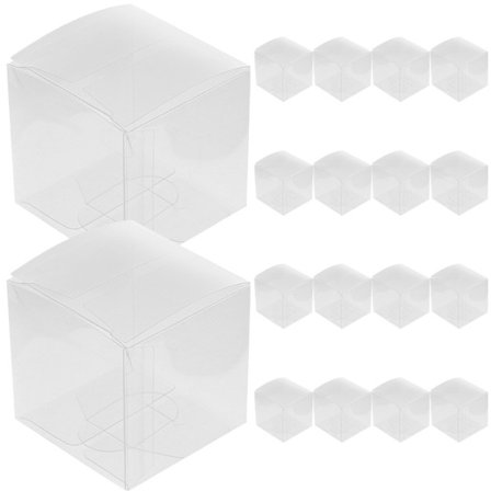 20 st Förpackning Godis Klar Låda Kex Förvaringsfodral klar godislåda