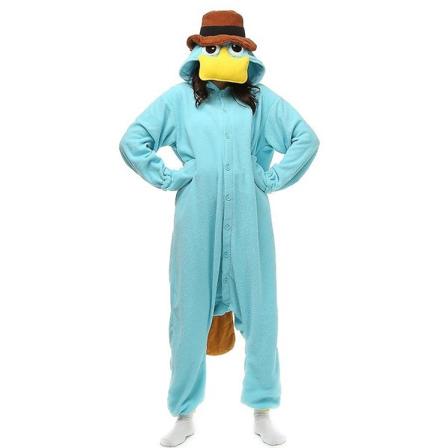 Perry The Platypus Cosplay Kostyme Hjemmeklær M
