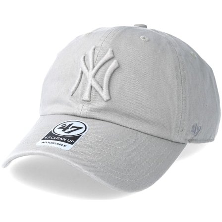 47 Brand - Gris adjustable Gorra - New York Yankees Clean Up Gray Adjustable @ Hatstore