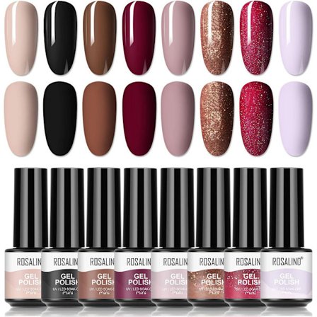 Semipermanent Orange 8 Färger Mini Nagellack Semipermanent Ge