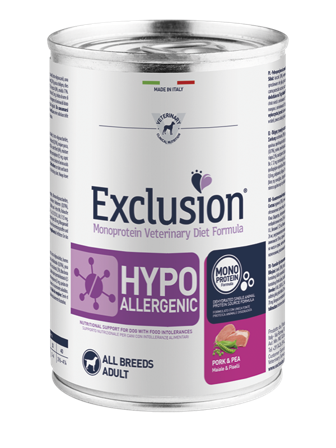 Exclusion Veterinary Diet Formula Hypoallergenic Per Cani